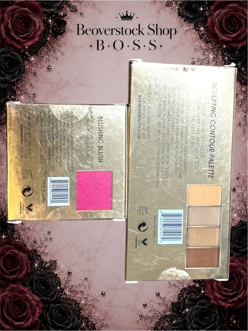 New Beau Babe Beauty Contour & Blush Set – Sculpting Palette + Blushing Blush
